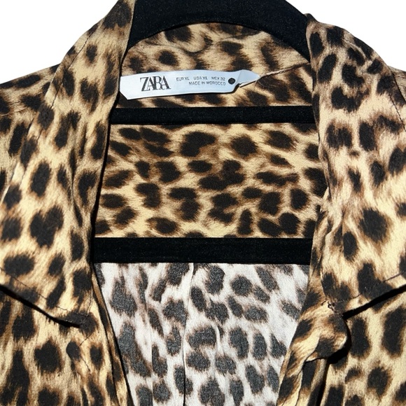Zara Leopard Print Button Down Shirt - Picture 5 of 15